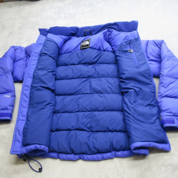 North Face Down Nuptse Jacket Women Small Purple 700 Fill Insulated Quilted Puff - Picture 3 of 15